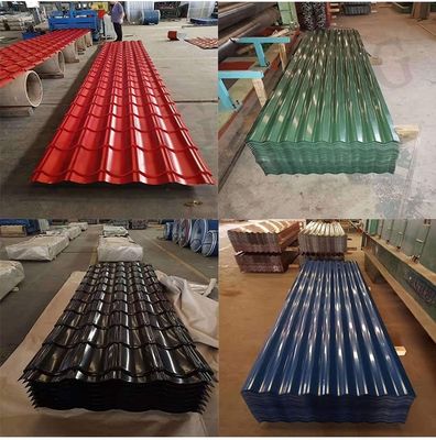DX51D Colour Coated Roofing Sheet PPGI Corrugated Steel Roof sheet type roof sheet with All RAL color and Custom color