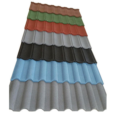 Fire Resistant Stone Coated Iron Sheet Steel Roofing Tiles in Modern Design Style with Plate Design and Noise Resistance