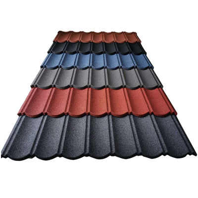 SGCC/CGCC/TDC51DZM/TDC52DTS350GD/TS550GD/DX51D Z Q195-q345 Lower Noise Natural Colored Stone Coated Metal Roofing Tile