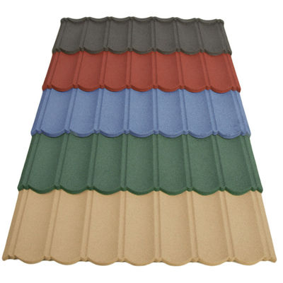 SGCC/CGCC/TDC51DZM/TDC52DTS350GD/TS550GD/DX51D Z Q195-q345 Lower Noise Natural Colored Stone Coated Metal Roofing Tile