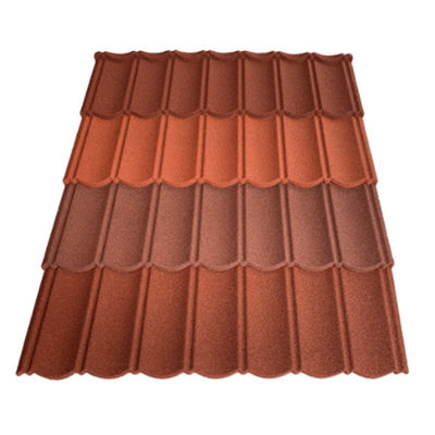 SGCC/CGCC/TDC51DZM/TDC52DTS350GD/TS550GD/DX51D Z Q195-q345 Lower Noise Natural Colored Stone Coated Metal Roofing Tile