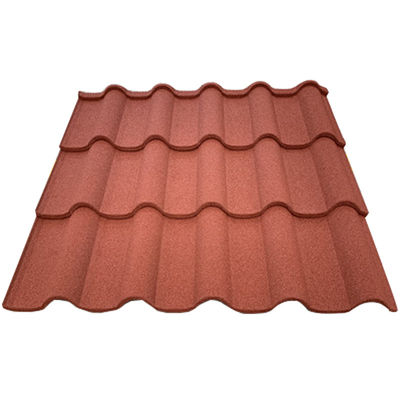 SGCC/CGCC/TDC51DZM/TDC52DTS350GD/TS550GD/DX51D Z Q195-q345 Lower Noise Natural Colored Stone Coated Metal Roofing Tile
