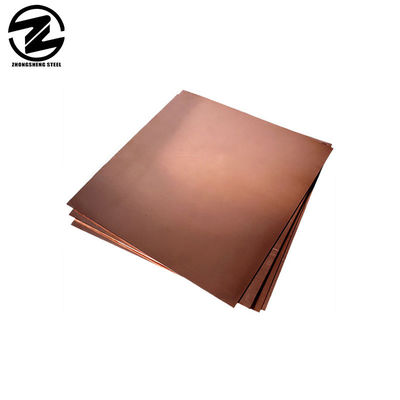 Copper Plate Customized Solid 10mm Brass Plates for Welding 4mm-2500mm Grade Copper Ultimate Strength ≥ MPa 195