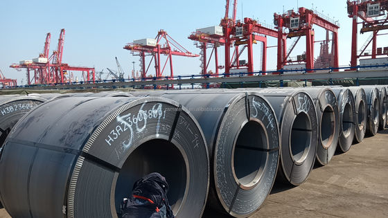 Large Quantity Oiling Q235B Carbon Black MS HRC Hot Rolled Steel Coil 3*1250mm Size with BS Standard