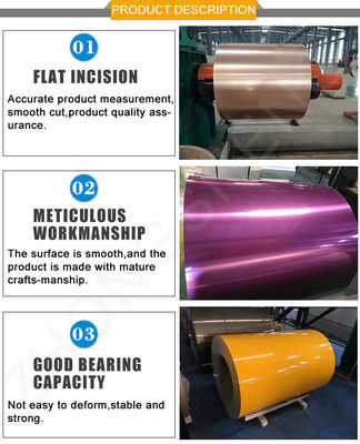 Color Coated Aluminum Coil for Constructions 6000 7000 0.8mm 1.0mm Thickness Customized Color Surface