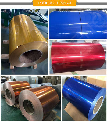 Color Coated Aluminum Coil for Constructions 6000 7000 0.8mm 1.0mm Thickness Customized Color Surface