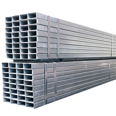 2x60x80x6000mm GI Square Pipe Galvanized Square and Rectangular Steel Pipe for Punching Processing Service Slightly Oiled