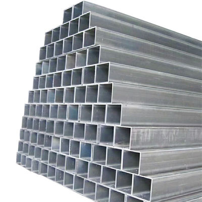 2x60x80x6000mm GI Square Pipe Galvanized Square and Rectangular Steel Pipe for Punching Processing Service Slightly Oiled