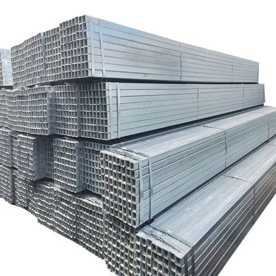 2x60x80x6000mm GI Square Pipe Galvanized Square and Rectangular Steel Pipe for Punching Processing Service Slightly Oiled