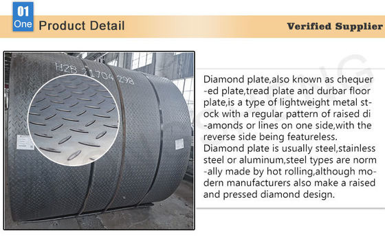 Carbon Mild Steel Checkered Sheet Floor Plate Ss400 A36 3.5mm 3.8mm for Ship Plate Technique Hot Rolled