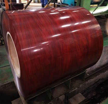 Manufacture Punching Processing Service Wood Grain PPGI Color Coated Prepainted Galvanized Steel Coil for Metal Roofing Sheet