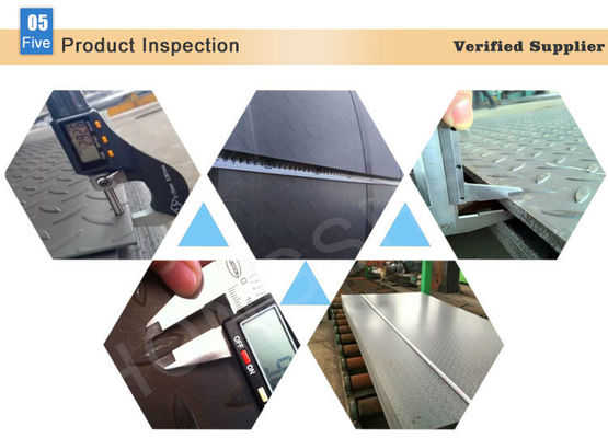 Q235 A36 SS400 Carbon Mild Steel Checkered Sheet Floor Plate with Hot Rolled Technique and Bending Processing Service