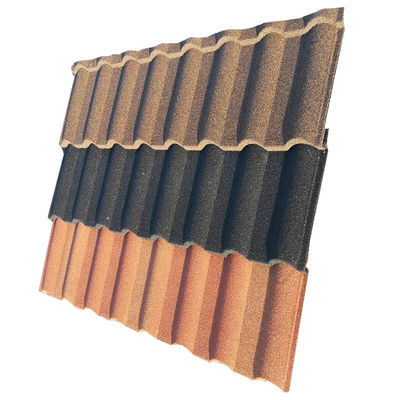2.7kg/pcs Durable Spectrum Colored Stone Roof Tiles The Perfect Blend of Style and Durability for Windproof Homes