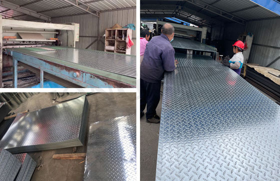 ASTM 600MM 800MM Width A36 Grade Plate Checkered Galvanized Steel Plate for Ship Plate