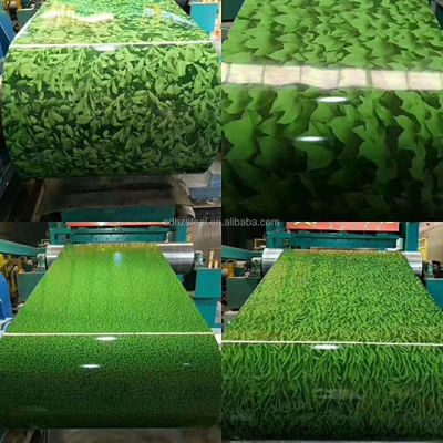 Regular Spangle Grass Pattern PPGI PPGI Galvanized Steel Coil Prepaint Color Coated Steel Coil with 3-5 Tons Coil Weight