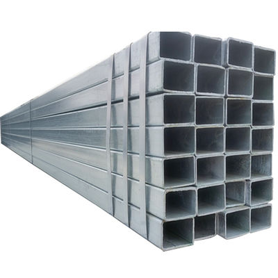 Structure Pipe Galvanized Square and Rectangular Steel Pipe 2- Dia x 2x 6000 mm with Oiled or Non-oiled Slightly Oiled
