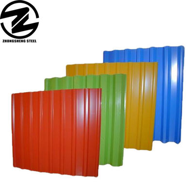 Galvanized Sheet 0.1-1mm Thickness Colour Coated Roofing Sheet with Regular Spangle and Customized Support