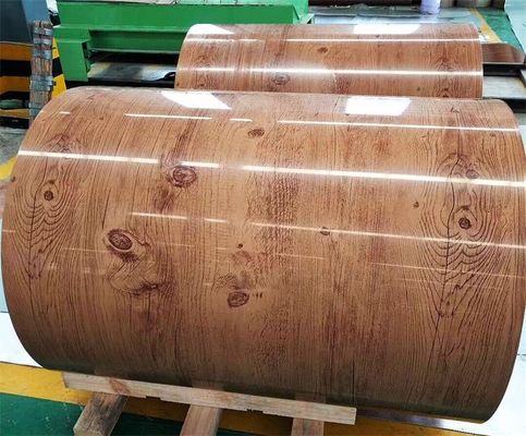 Coil Weight 3-8 Tons PPGI Wood Patterned Roll Metal Prepainted Galvanized Steel Coil 0.4mm 1000mm Customized RAL Color