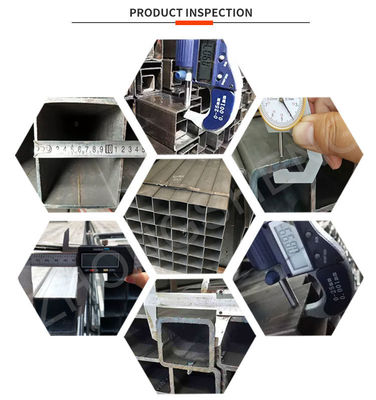Punching Processing Service 6m Length 38x38 3x3 Square Tube and 5x8 Rectangular Steel Pipe for Invoicing by Actual Weight