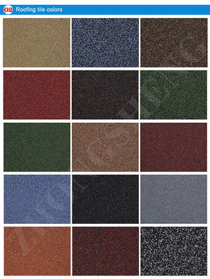 Raw Material PVC ASA Coating Bond Colorful Stone Coated Roof Tiles for Modern Design Sun Terracotta Metal Roofing System