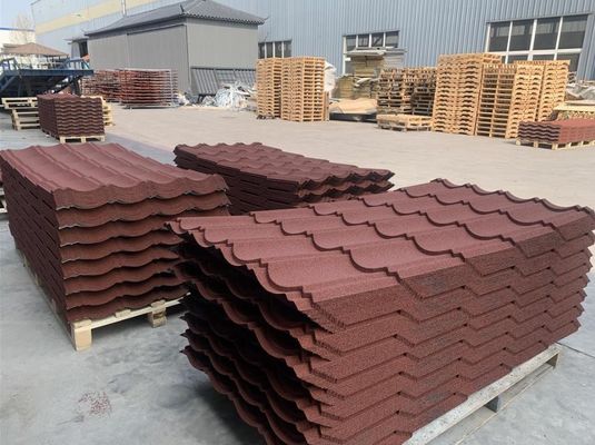 Raw Material PVC ASA Coating Color Stone Chip Coated Metro Rooftile Roofing Sheet with and Colorful Design