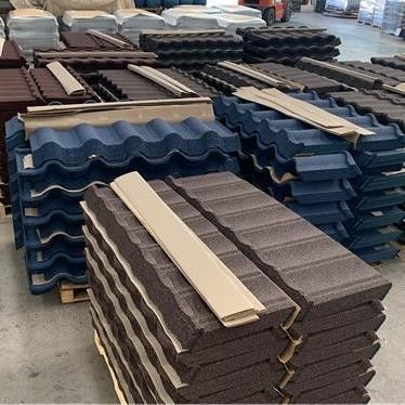 Raw Material PVC ASA Coating Color Stone Chip Coated Metro Rooftile Roofing Sheet with and Colorful Design