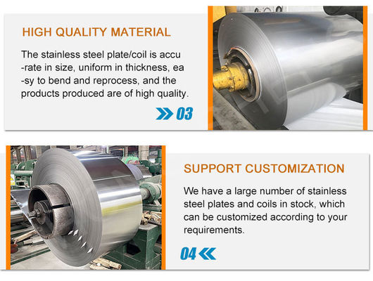 Stainless Steel Cold Rolled Steel Sheet in 2B Finish Coil with 1000mm 1250mm 1500mm Width