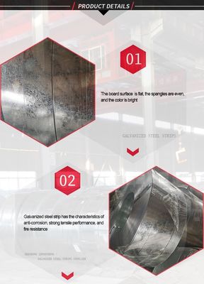 8mm-1500mm Width Prime Q235B Galvanized Steel Strip 0.2-1.0mm Thickness with RoHS Certificate