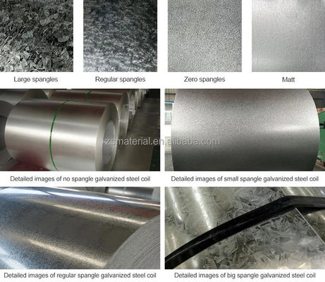 Minimum Spangle 0.6mm Steel Coil Z275 Hot-dipped Galvanized Steel Coil Gi Sheet for Roofing Sheet Regular Spangle