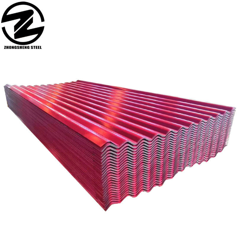 Customized Color Custom Corrugated Roof Sheet with Design Ral Color Coated 24 26 28 Gauge Z30g ppgi Wavy Trapezoid Shape