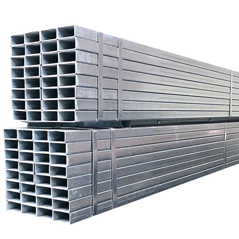 2x60x80x6000mm GI Square Pipe Galvanized Square and Rectangular Steel Pipe for Punching Processing Service Slightly Oiled