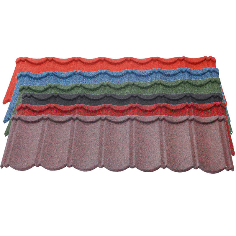 Fire Resistant Stone Coated Iron Sheet Steel Roofing Tiles in Modern Design Style with Plate Design and Noise Resistance
