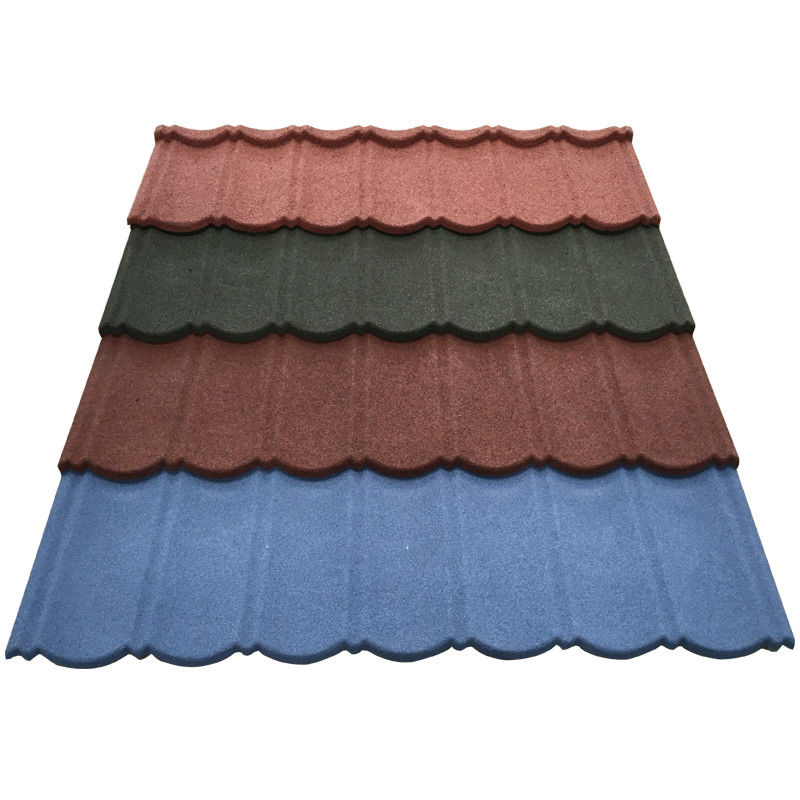 Waterproof and Fireproof Function 1340mm*420mm Colorful Stone Coated Metal Roof Tile Roofing Sheet for Latest Designs