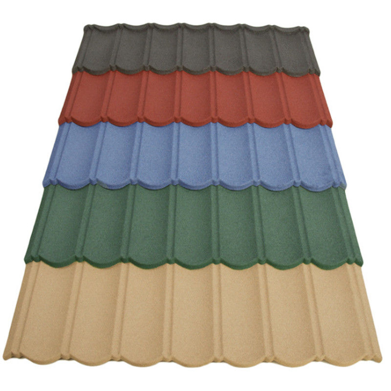 Stone Coated Step Tile Roofing Sheet with Galvanized Steel Material in Customized Colors